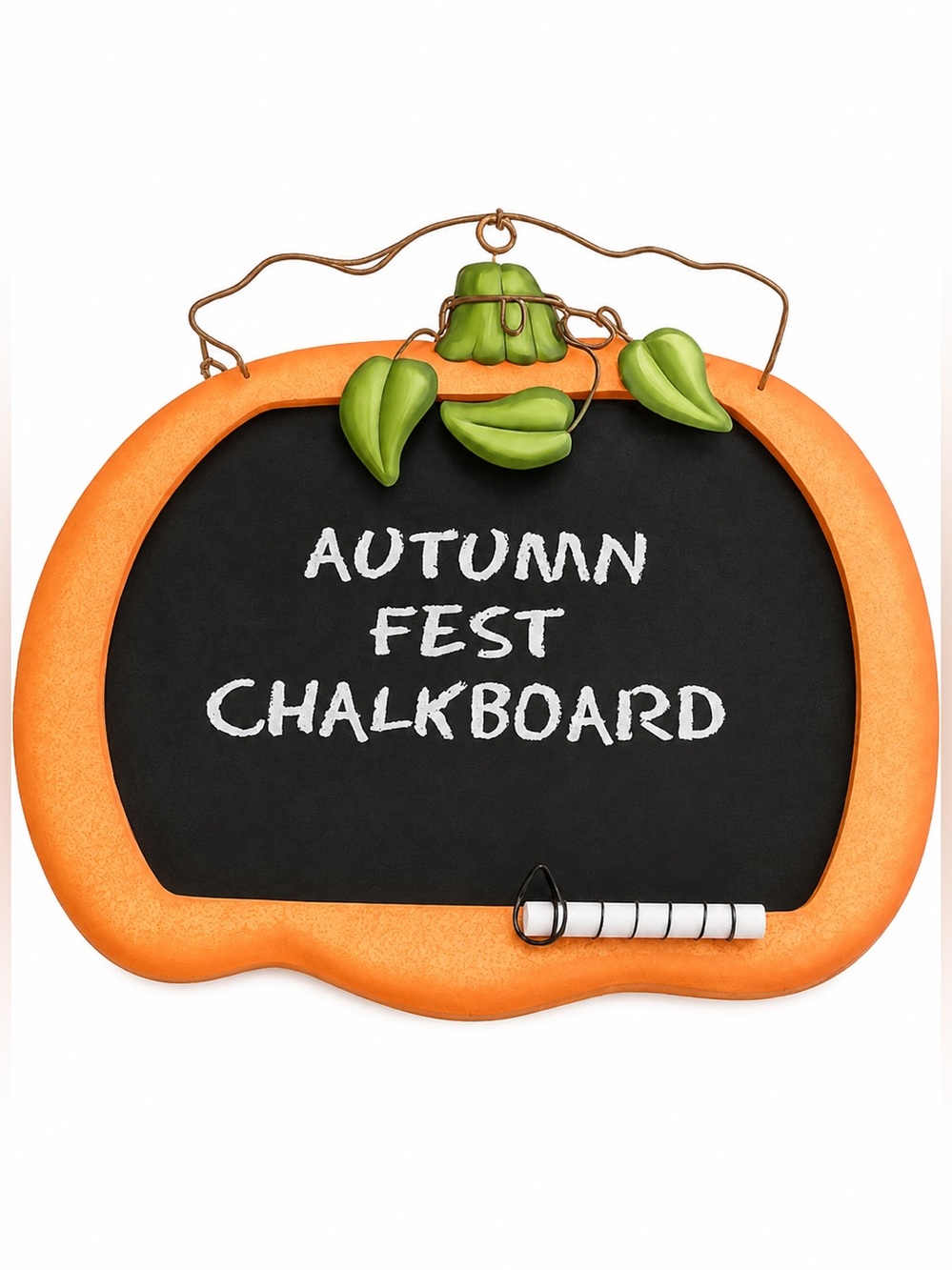 Pumpkin shaped hanging chalk board NIP